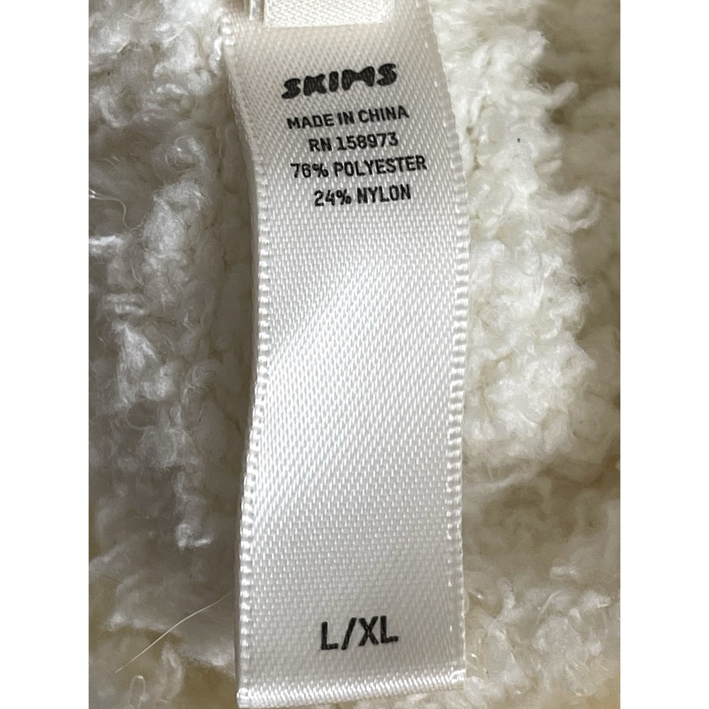 NWT SKIMS Cozy Knit Tank Top Bone/Cream Sz L/XL  Fuzzy Loungewear - Picture 5 of 7